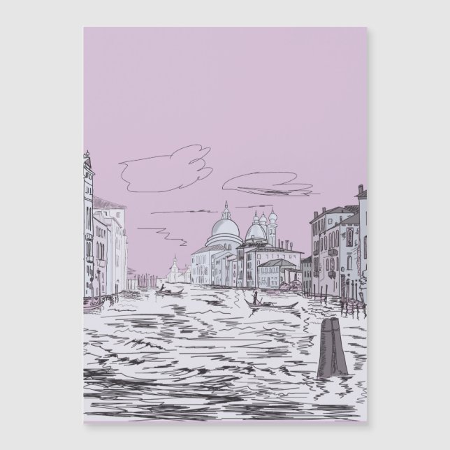 Carte Magnétique Venise. Ville sur l'eau (Devant)