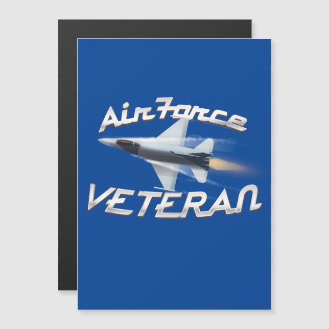 Carte Magnétique Vétéran de la Force aérienne (Devant / Derrière)