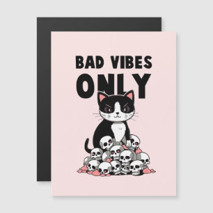 Carte Magnétique Vibes incorrectes uniquement - Chat et crânes