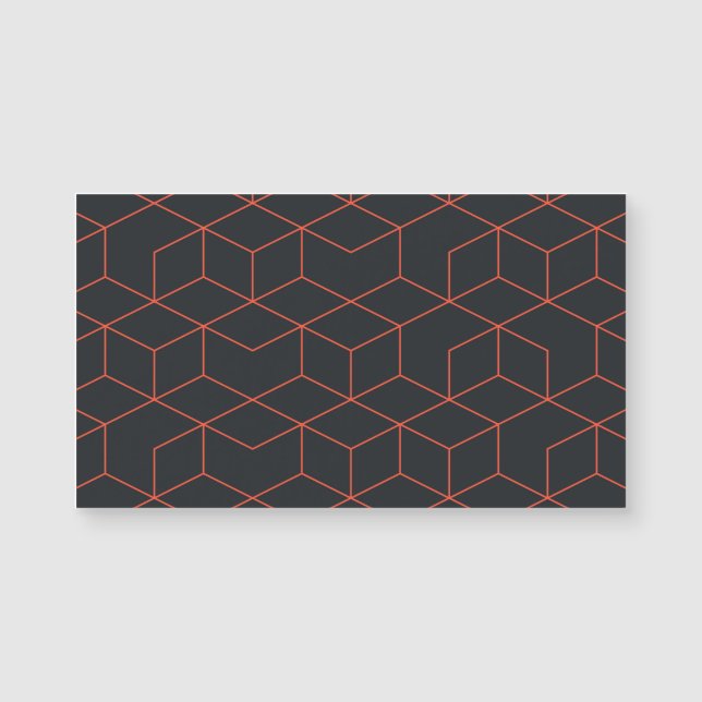 Carte Magnétique Vibrant, rétro, simple, cool, tendance motif cube (Devant)