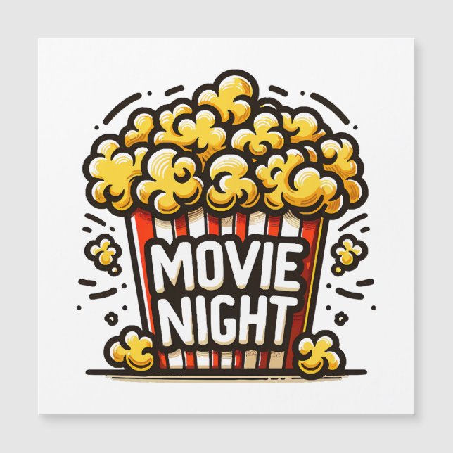 Carte Magnétique Vidéo Night Delight Jouer Popcorn (Devant)