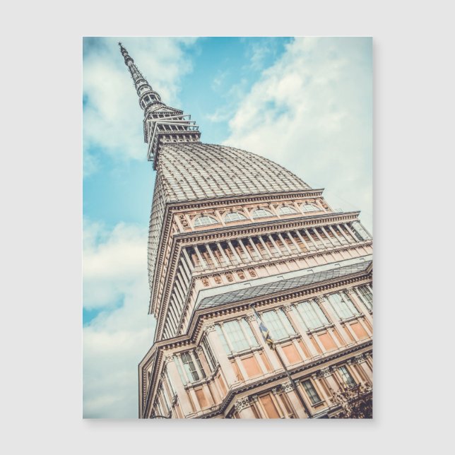 Carte Magnétique Ville de Mole Antonelliana Turin - Iconique (Devant)