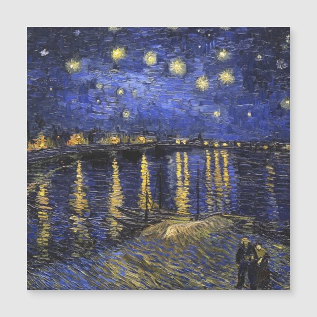 Carte Magnétique Vincent Van Gogh Starry Night Over The Rhone (Devant)