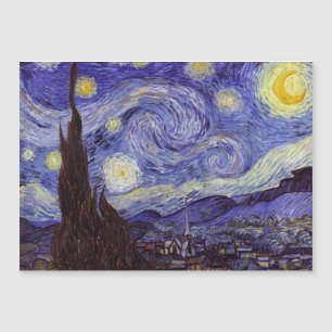 Carte Magnétique Vincent Van Gogh Starry Nuit Vintage Art