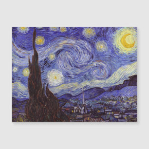 Carte Magnétique Vincent Van Gogh Starry Nuit Vintage Art