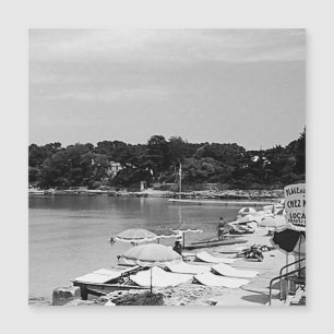 Carte Magnétique Vintage France Nice Antibes La plage de la Garoupe