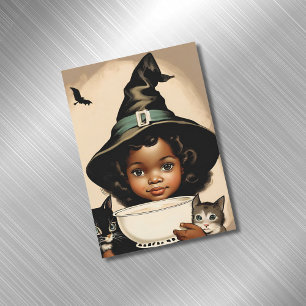 Carte magnétique vintage Halloween cutie no5