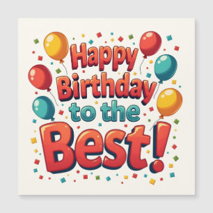 Carte Magnétique Vintage Motivational Joyeux voeux d'anniversaire