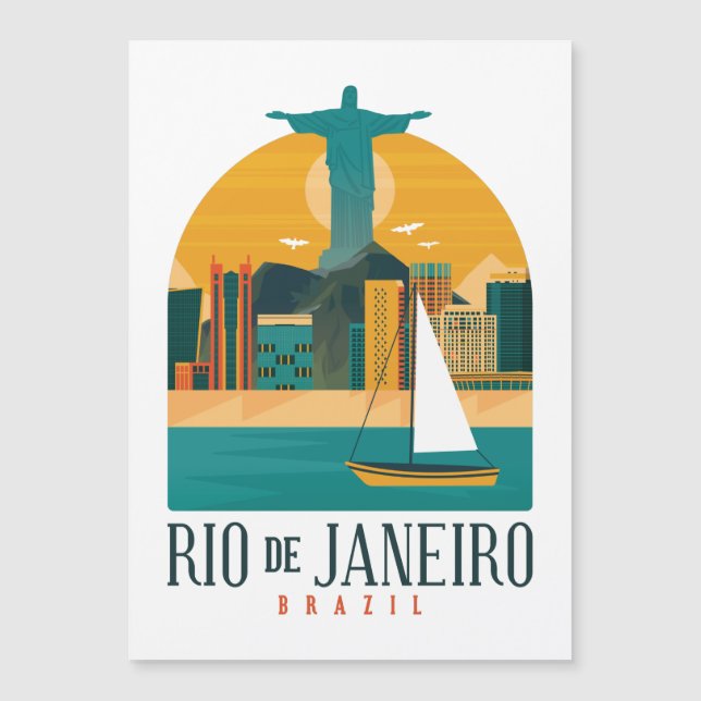Carte magnétique Vintage Rio de Janeiro (Devant)