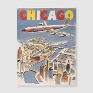 Carte magnétique Vintage voyage Chicago