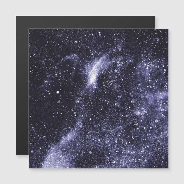 Carte Magnétique Violet violet violet très peri noir galaxie abstra (Devant / Derrière)