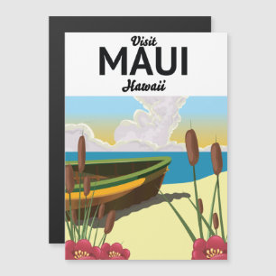 Carte Magnétique Visitez l'affiche touristique de Maui Hawaii