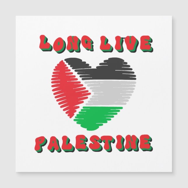 Carte Magnétique Vive la Palestine (Devant)