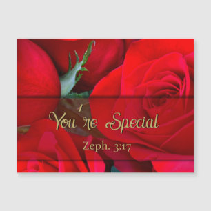 Carte Magnétique Vivid Rose rouge Vous êtes un aimant spécial