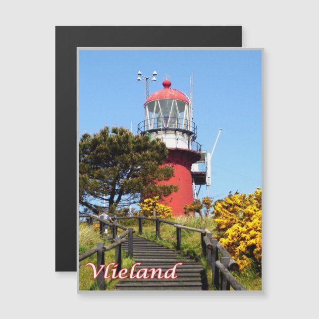 Carte Magnétique Vlieland - Îles frisonnes - Hollande - (Devant / Derrière)