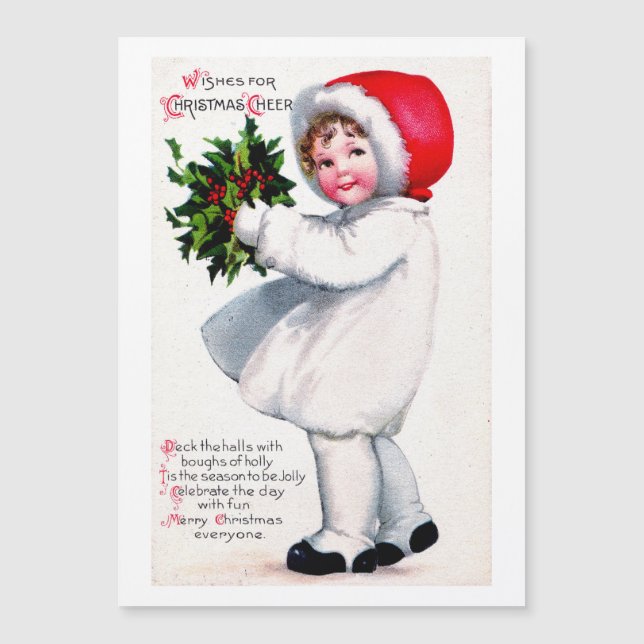 Carte Magnétique voeux pour Noël Cheer Holiday Card (Devant)