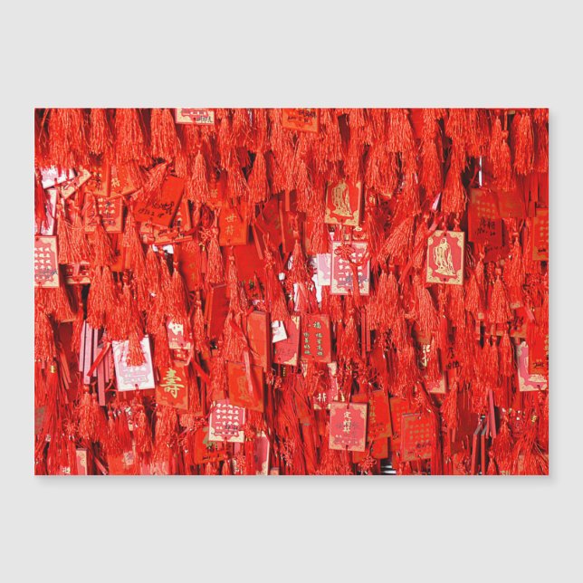 Carte Magnétique Voeux rouges (Devant)