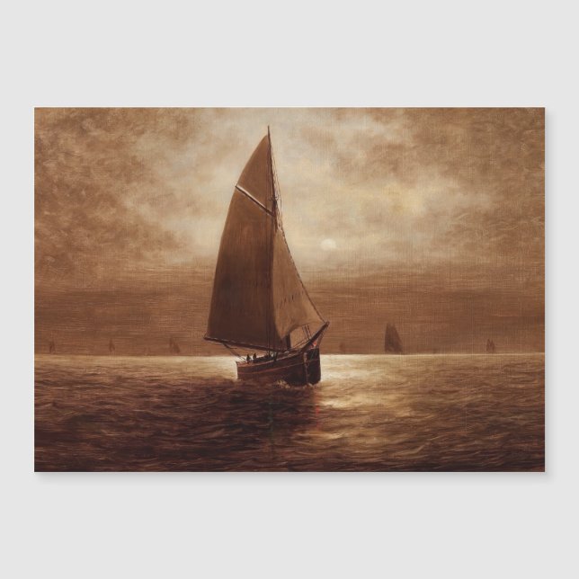 Carte Magnétique Voile de nuit (vers 1900) Elbridge Wesley Webb (Devant)