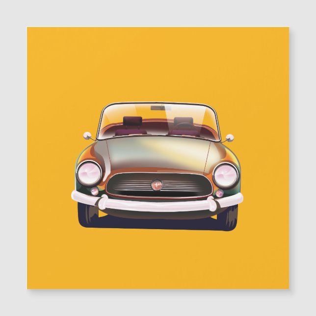 Carte Magnétique Voiture vintage Classic (Devant)