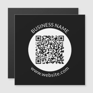 Carte Magnétique Votre code QR téléchargé   Texte et couleurs modif