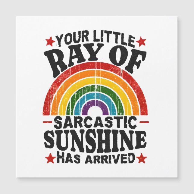 Carte Magnétique Votre petit rayon de soleil sarcastique (Devant)