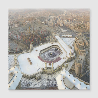 Carte Magnétique Vue aérienne de la Kaaba, Masjid al-Haram & Mecque