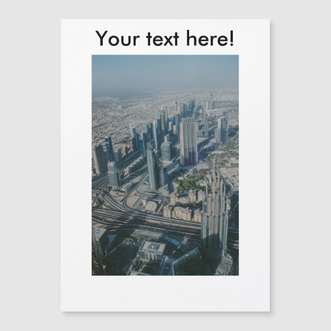 Carte Magnétique Vue de Burj Khalifa, Dubaï (Devant)