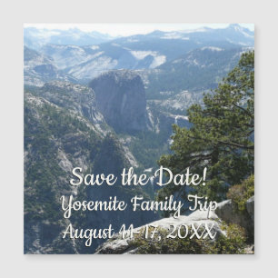 Carte Magnétique Vue de Yosemite Mountain dans le parc national de 