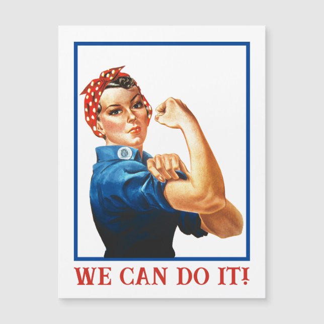Carte Magnétique We Can Do It Rosie the Riveter Women Power WWII  (Devant)