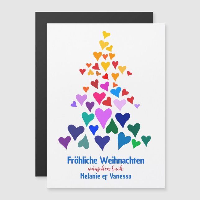 Carte Magnétique Weihnachten Minimal Magnetisch Pride (Devant / Derrière)