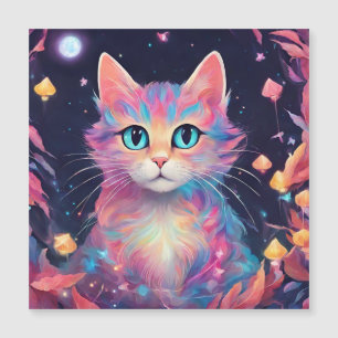 Carte Magnétique Whiskers cosmiques - Peinture de chats