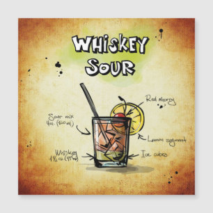 Carte Magnétique Whiskey Sour