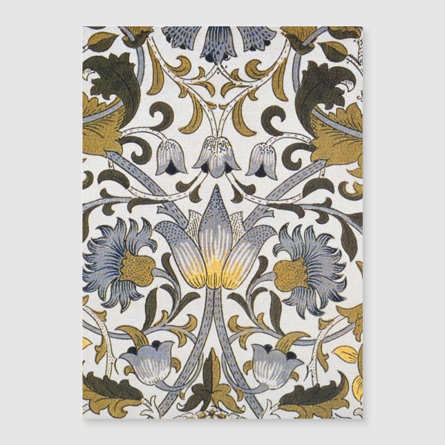 Carte Magnétique William Morris Lodden Fleur florale (Devant)