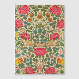 Carte Magnétique William Morris Rose Floral Chintz rose