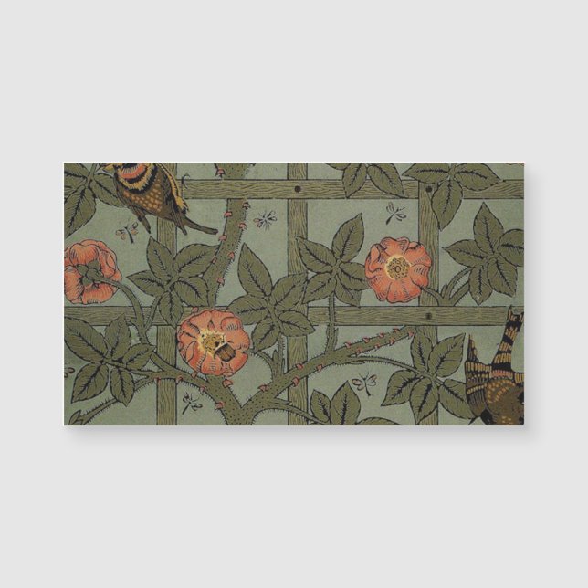 Carte Magnétique William Morris Trellis Wallpaper Art (Devant)