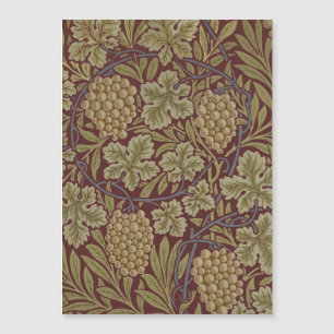 Carte Magnétique William Morris Vine Grappe Rouge Vert Art
