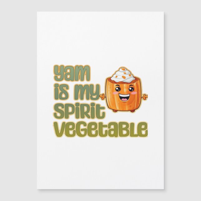 Carte Magnétique Yam Is My Spirit Vegetable Classic (Devant)