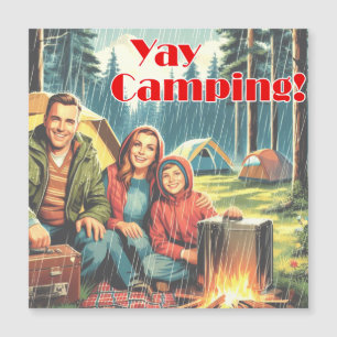 Carte Magnétique Yay Camping Dans La Pluie