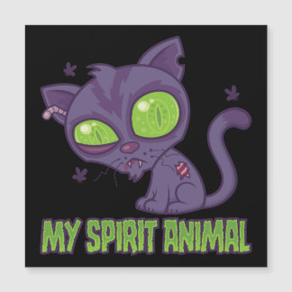 Carte Magnétique Zombie Kitten Is My Spirit Animal