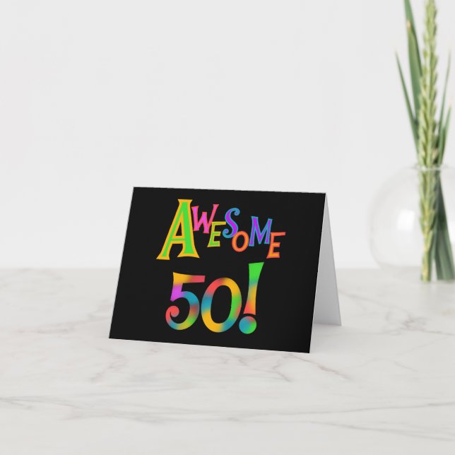 Carte Magnifique 50 T-shirts et cadeaux d'anniversaire (Devant)