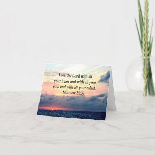 CARTE MAGNIFIQUE MATTHEW 22:37 DESIGN PHOTO SUNRISE
