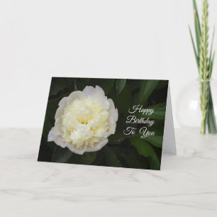 Carte Magnifique Peony Flower Photo Joyeux Anniversaire