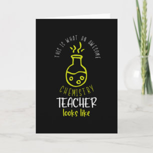 Carte Magnifique professeur de chimie Funny Sayings Scho
