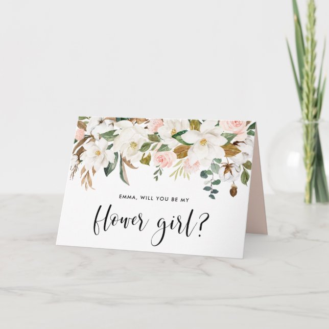 Carte Magnolia Cotton Garland Veux-tu être ma demoiselle (Devant)
