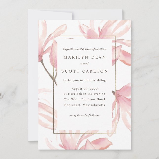 Carte Magnolia Mariage (Devant)