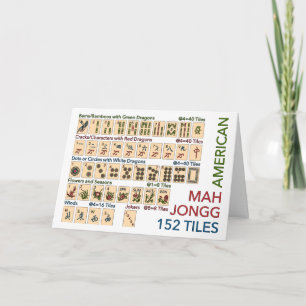 Carte Mah Jongg Carreaux américains