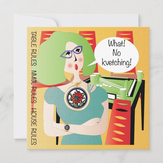 Carte Mah Jongg Dit Kvetching (Devant)