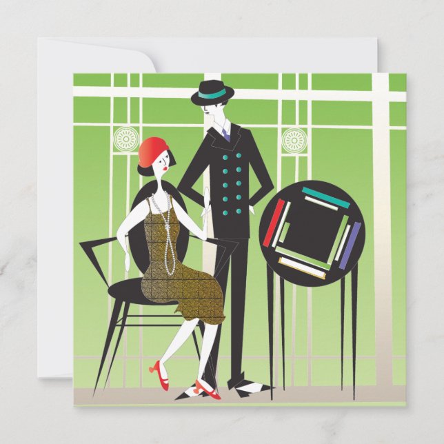 Carte Mah Jongg Flappers Couple2 (Devant)