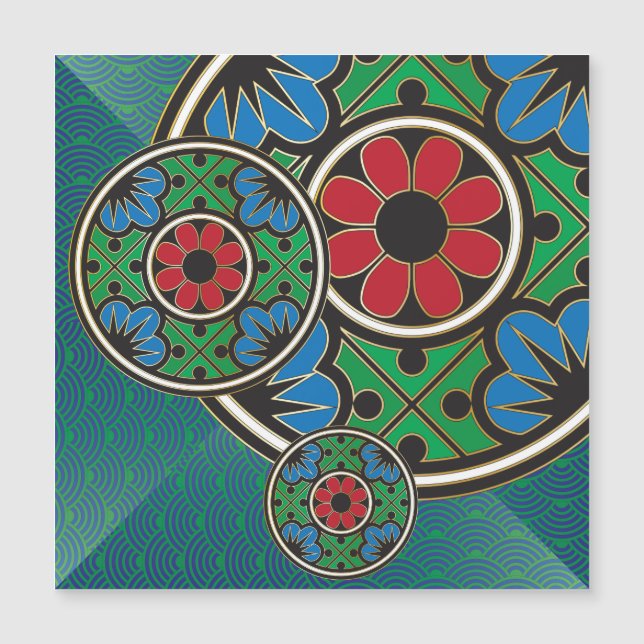 Carte Mah Jongg Holiday Magnet Card (Devant)