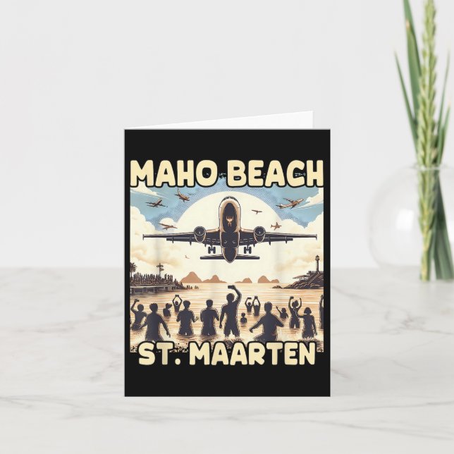 Carte Maho Beach St. Maarten (Devant)